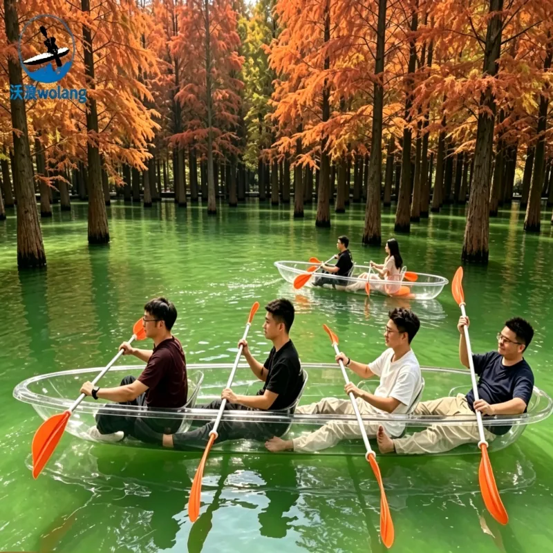 Clear kayak in daytime